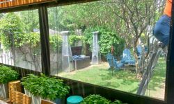 Restaurant patio curtains