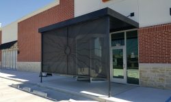 Metal Screen at building entrance