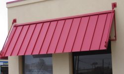 Metal awning