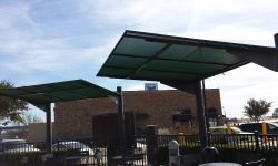 Carport over parking lot